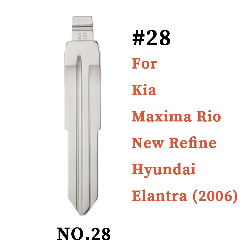 

Универсальный необработанный заготовочный ключ-флип для замены # 28 NO.28 Для KeyDiy VVDI JMD — автомобильный ключ-пульт для Kia Maxima, Rio, Hyundai Elantra