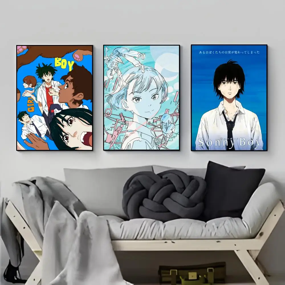 Surreal Thoughtful Anime S-Sonny Boy Poster Poster HD  Waterproof Wall Sticker Bar Living Room Decor Gift