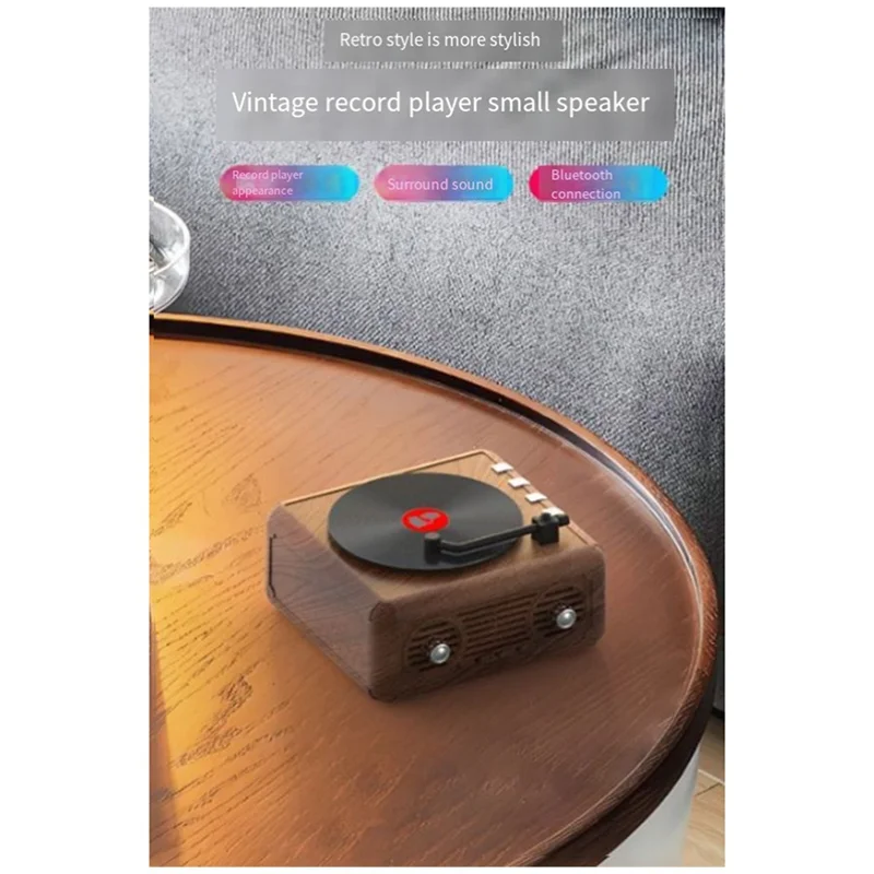 Speaker Retro Kotak Suara Subwoofer Speaker Bluetooth Portabel untuk Pemutar Rumah Luar Ruangan Kantor Putih Tahan Lama Mudah Digunakan