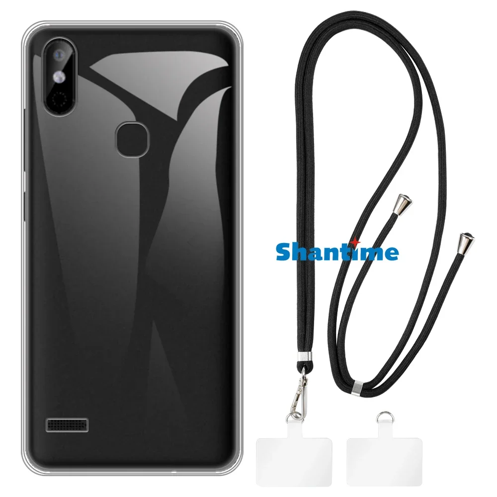 Подходит для Infinix Smart 3 X5516 X5516B X5516C чехол + регулируемые ремешки и разделители на шею/кросс-боди, силиконовый чехол из ТПУ