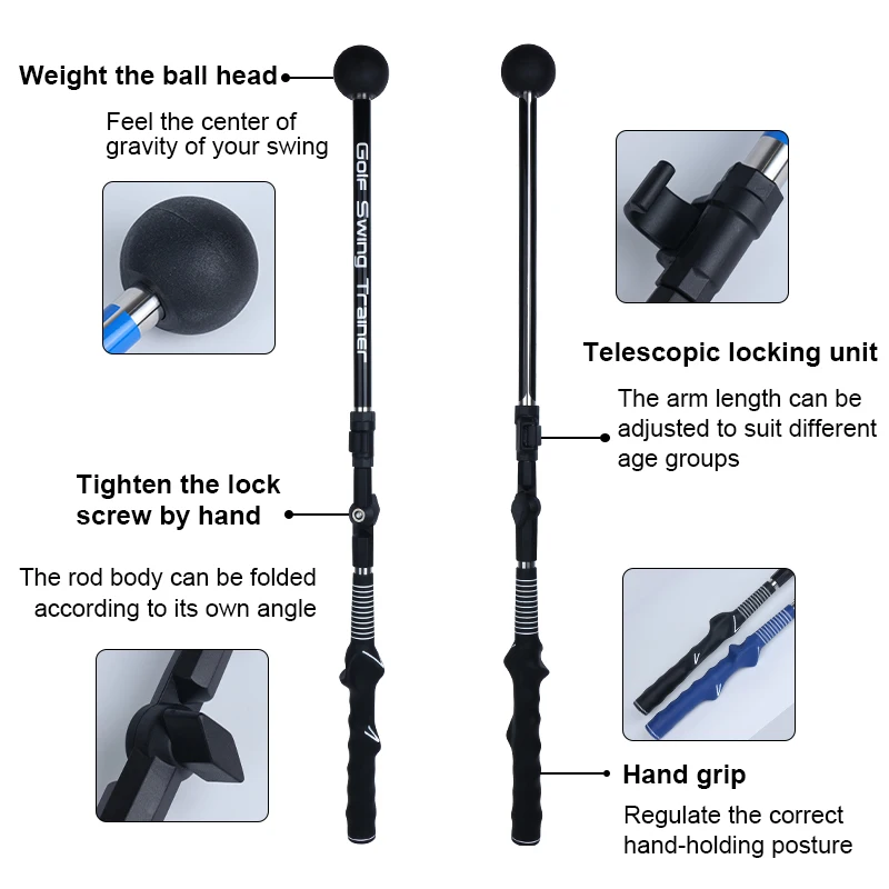 Golf Swing Instructeur Oefening Multifunctionele Golfclub Houding Correctie Verstelbare Golf Swing Training Hulpmiddel Voor Beginners