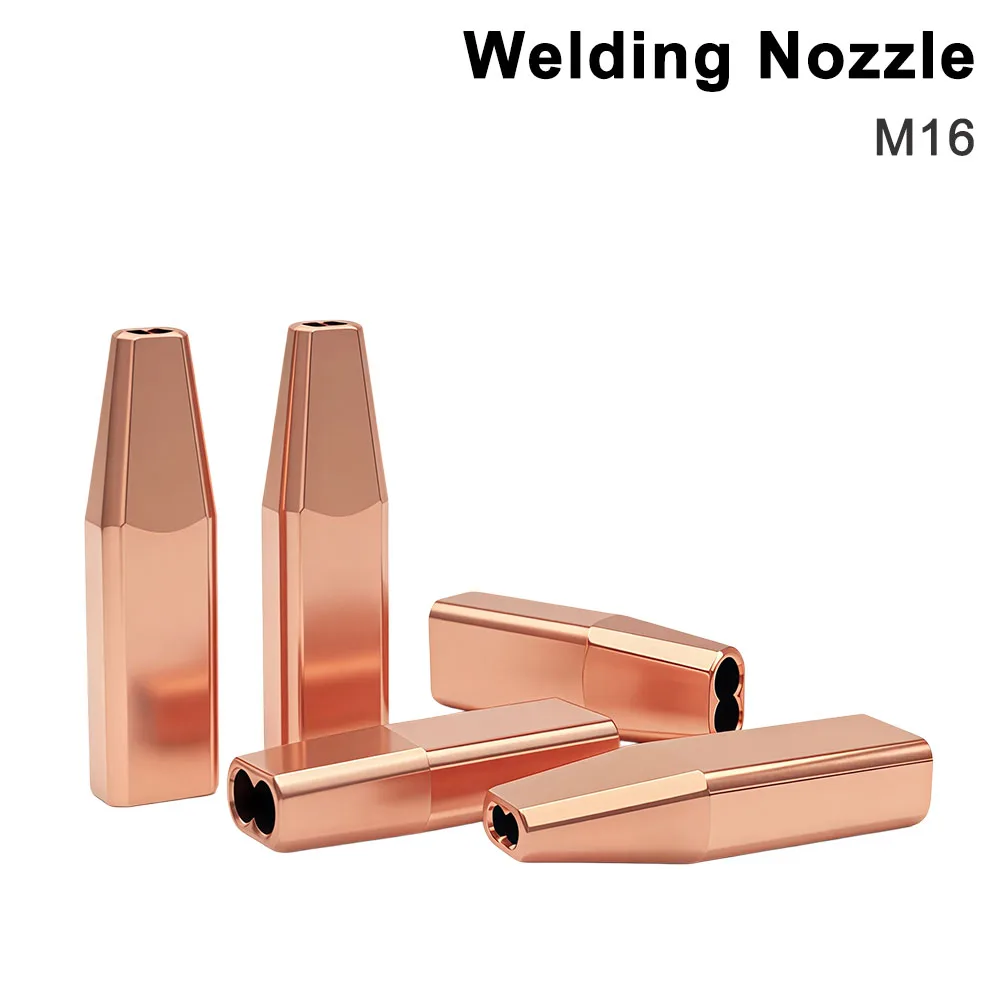 SUP M16 Laser Welding Nozzles Double Wire Feed Nozzle for Dual Welding Wire Handheld Welding Head Copper Nozzle Accessories