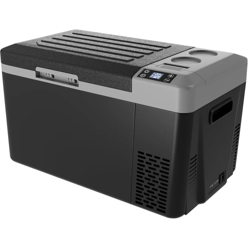 

12 Volt Refrigerator Electric Cooler - 24Quart(23L) Refrigerator Compressor 12/24V DC & 110-240V AC, 12V Fridge Usable Battery