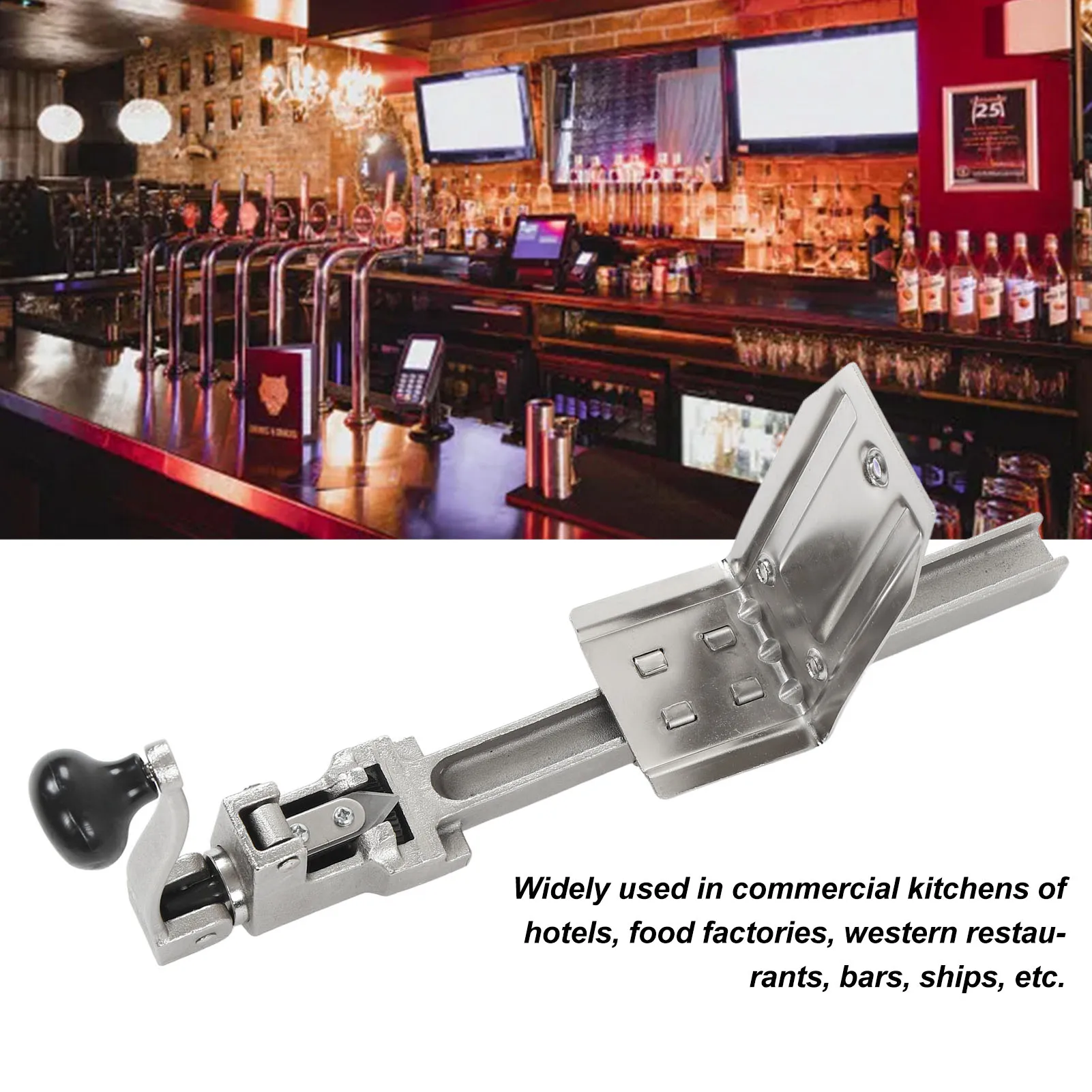 

Manual Table Can Opener Cast Steel Blade Heavy Duty Industrial Can Opener for Restaurant with Steel Base