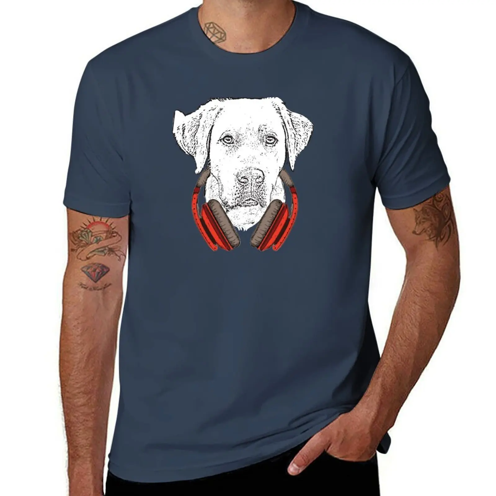 

Barney my Labrador with Headphones T-Shirt t shirt man luxury man t shirt graphic T-Shirt