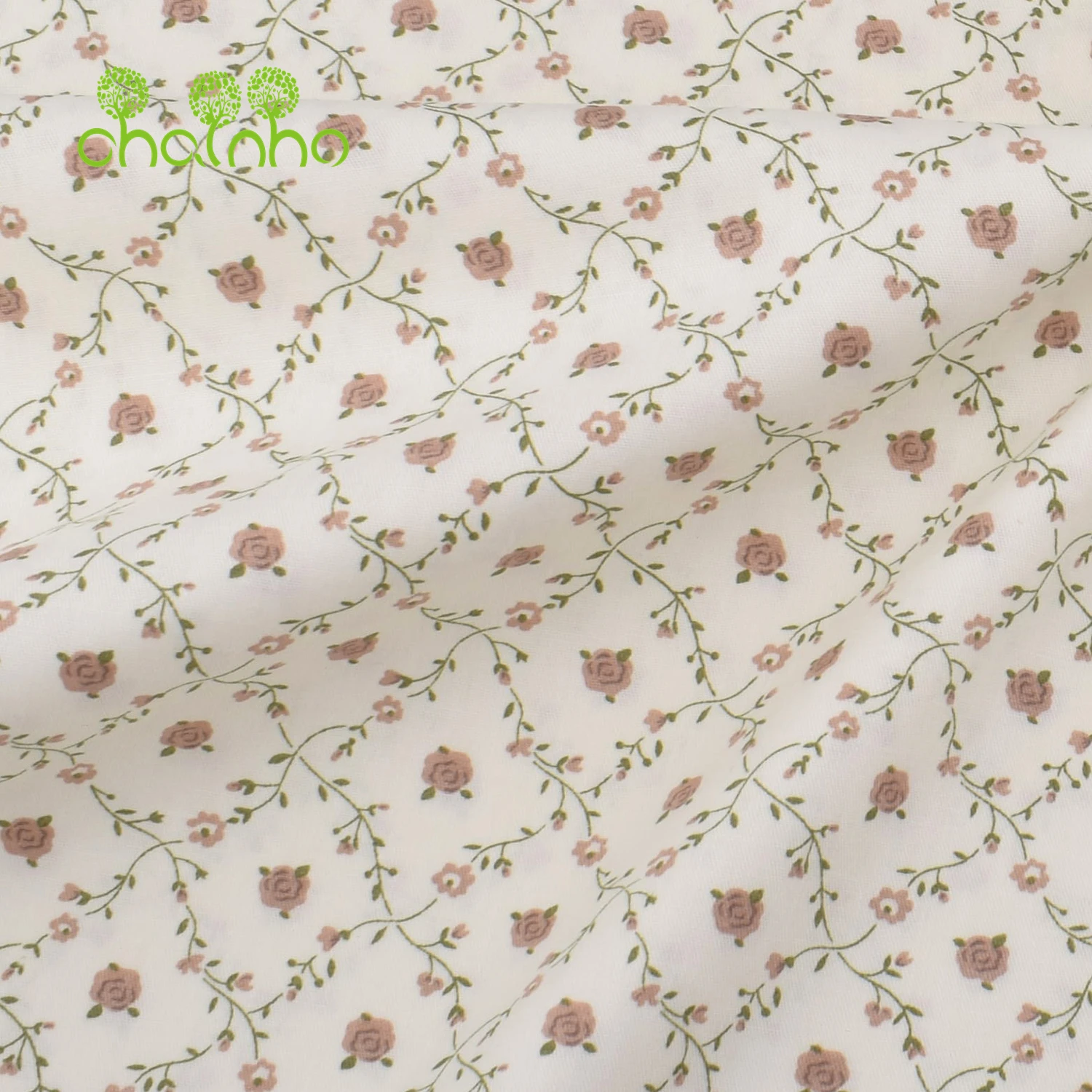 Chainho,Printed Twill Weave Cotton Fabric,DIY Quilting Sewing Material,Handmade Textile,Patchwork Cloth,Floral Series,26C05