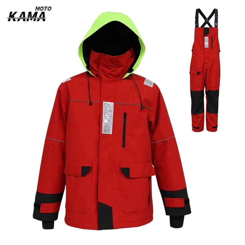 

Motorcycle Raincoat Suits Outdoor Waterproof Hoodie Keep Warm Sailing Jacket Water Resistant and Windproof Nautical Suit