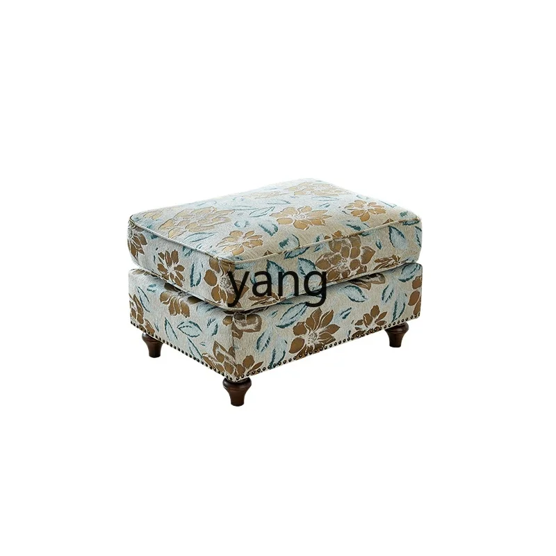 

Yjq Wingback Chair Pedal Single Sofa Footrest Retro Living Room Sofa Pedal Foot Suppot Stool