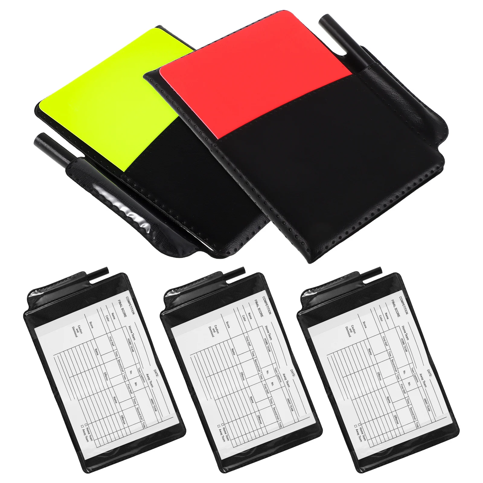 

5 set 5 Sets Pvc Referee Red Yellow Cards Football Soccer Penalty Match Accessories Stadium School Competition Tools Lightweight