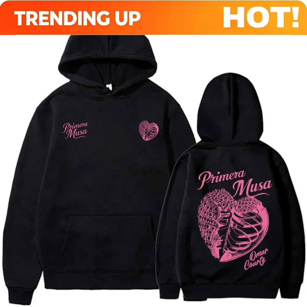 Customization Omar Courtz Primera Musa Album Tour Merch Hoodies Men's Women Fashion Hip Hop Hooded Sweatshirts Fleece Oversized