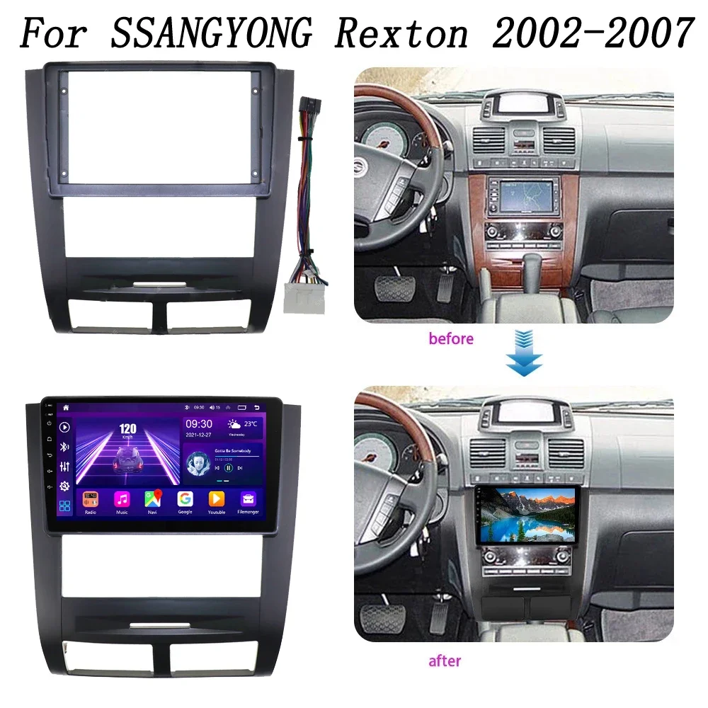 adaptateur-de-cadre-d'autoradio-android-grand-ecran-9-pouces-kit-fascia-cadre-d'autoradio-pour-ssangyong-rexton-2002-2003-2004-2005-2006