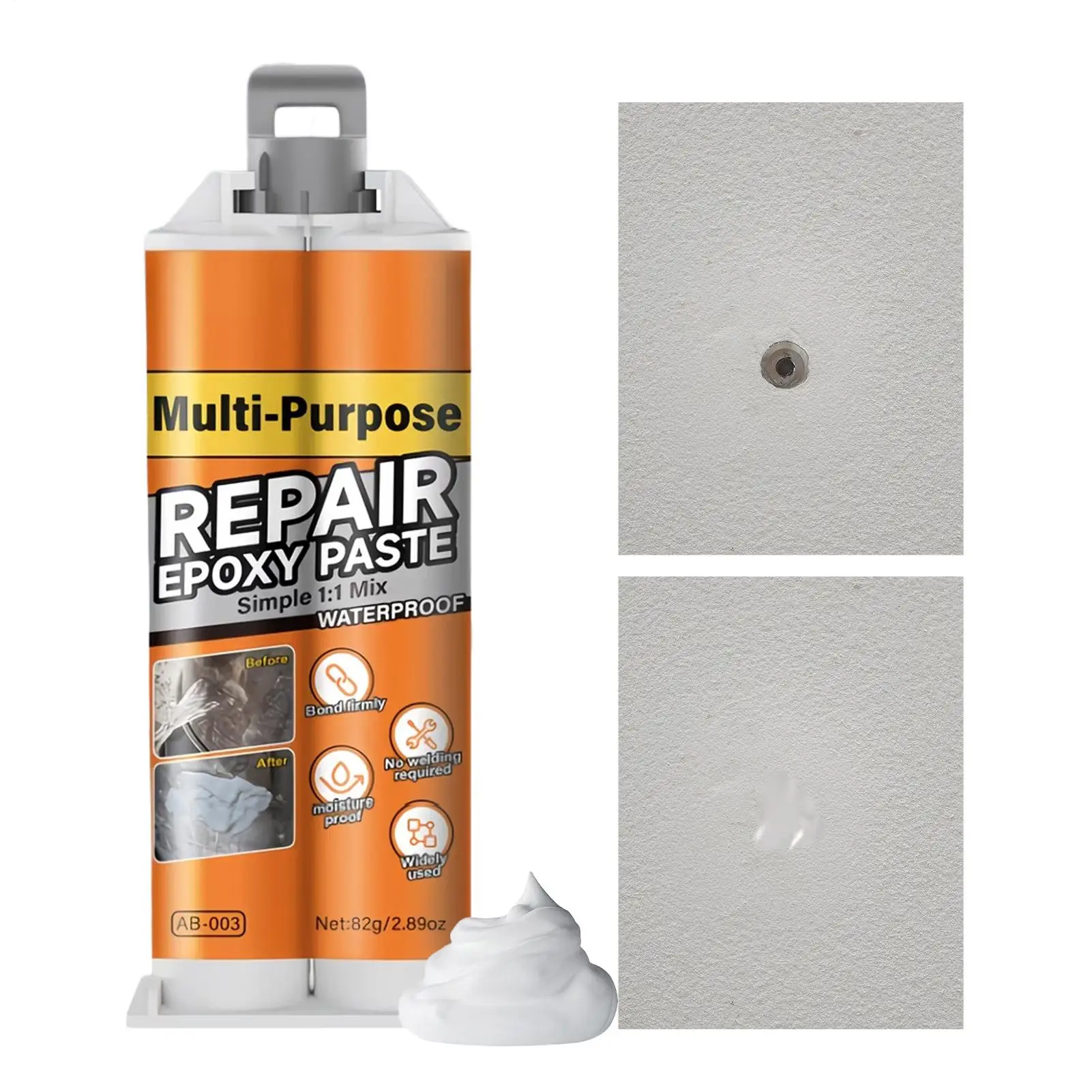 Metal Repair Glue 85ml Temperature Resistant Strong Casting Filler Metal Glue Weld For Pipe Radiator Engine Concrete Ceramic