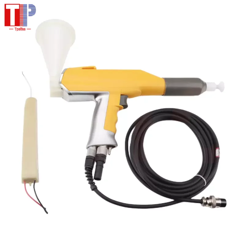 

Пистолет-распылитель с порошковым покрытием включает каскад, сопло, чашку, кабель для легкого в эксплуатации пистолет Gm