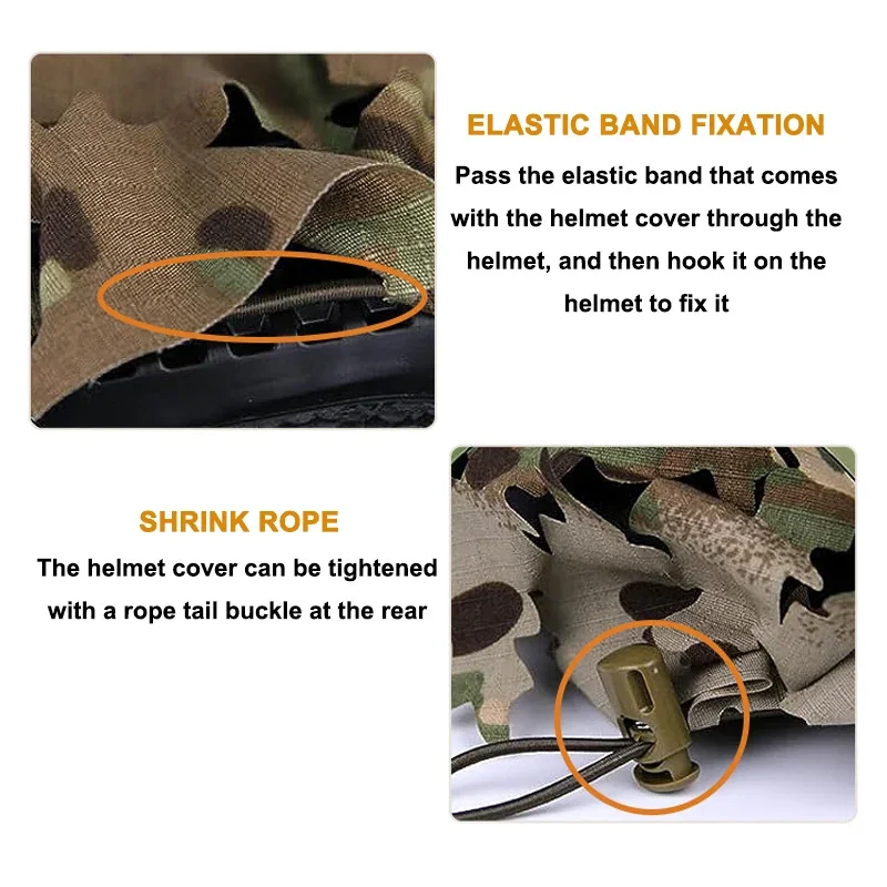 3D Camo Airsoft Capacete Capa, Corte a Laser, Forma de Folha, Malha, Capacete, Paintball, Paraquedista, Caça, Airsoft, Capacete Acessórios