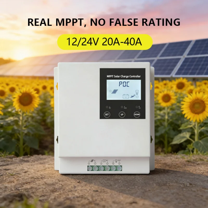MPPT Solar Charge Controller regulator，12V/24V 20A 30A 40A, RS485，Good Heat Dissipation