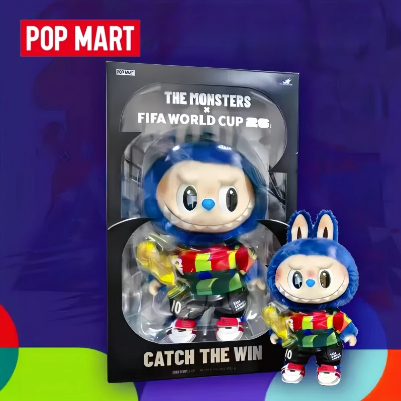 

Hot Selling Popmart Genuine Labubu X Football Cup Series Limited Edition Labubu Big Child Blind Box Toy Desktop Collection Gifts