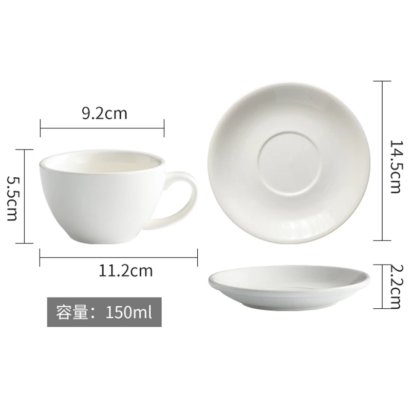 Creative Color 150ml Espresso Cup with Saucer Home Dessert Plate Tea Cup Couple Mug Gift Office Mug Tabletop Decoration