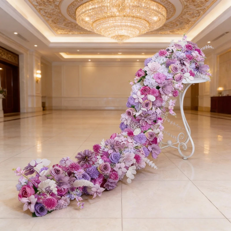 

2 м европейский стиль искусственный подсолнух роза ряд свадебный фон Декор событие сценический фон свадебный душ реквизит