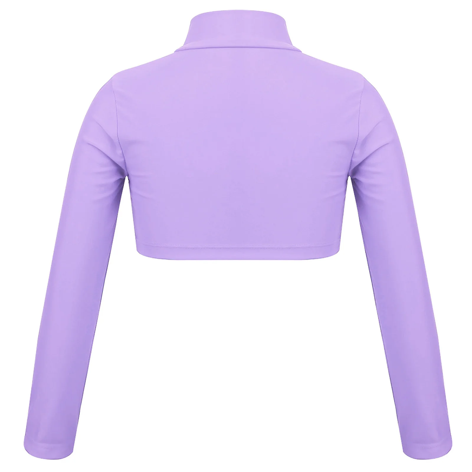 Top feminino de mangas compridas, traje de balé infantil, roupa dançante para palco, jazz e hip-hop, monocromático, ginástica dançarina