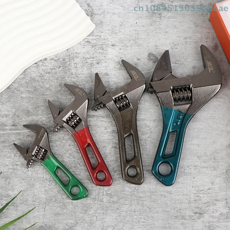4/5/6/8 Inch Short Handle Adjustable Wrench Portable Mini Large Opening Monkey Spanner Household Wrench Tools
