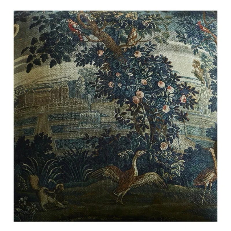 British Retro Pillows Green Orchard Cushion Case Luxury  Decorative Pillow Cover For Sofa Chair Art Living Room Home Decorate