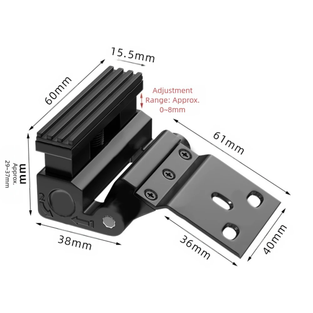 

Усиление дверного замка из алюминиевого сплава для тяжелых условий эксплуатации с регулируемой ручкой для внутренних дверей спальни, квартиры и патио, черный