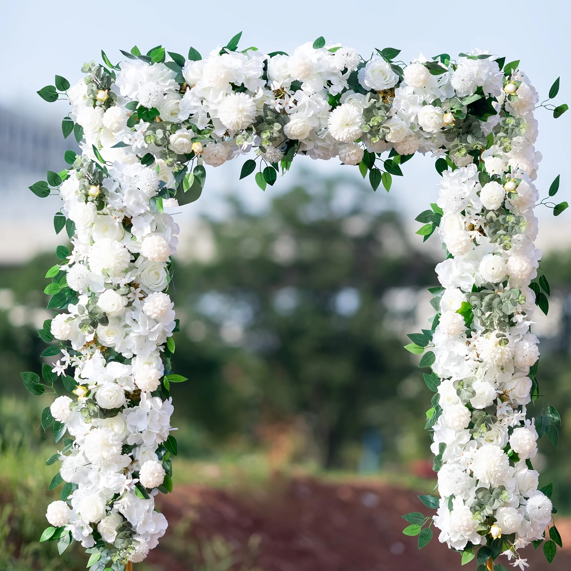 

1 Piece Of Luxury Artificial Arch -39.3-Inch Plastic Sunflower Wreath, Wedding And Engagement Fake Flower Bouquet, Used
