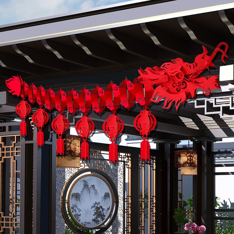 

Chinese New Year Dragon Ceiling Decor New Year Party Lunar Year Ornament For Shops Restaurant Party Decor Hanging Ornaments