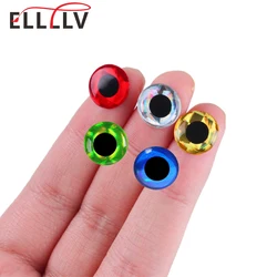 Elllv 2mm~18mm 100PCS Holographic 3D Epoxy Fish Eyes DIY Fishing Lure Making Material for Jig Lure Crankbaits Popper Streamer