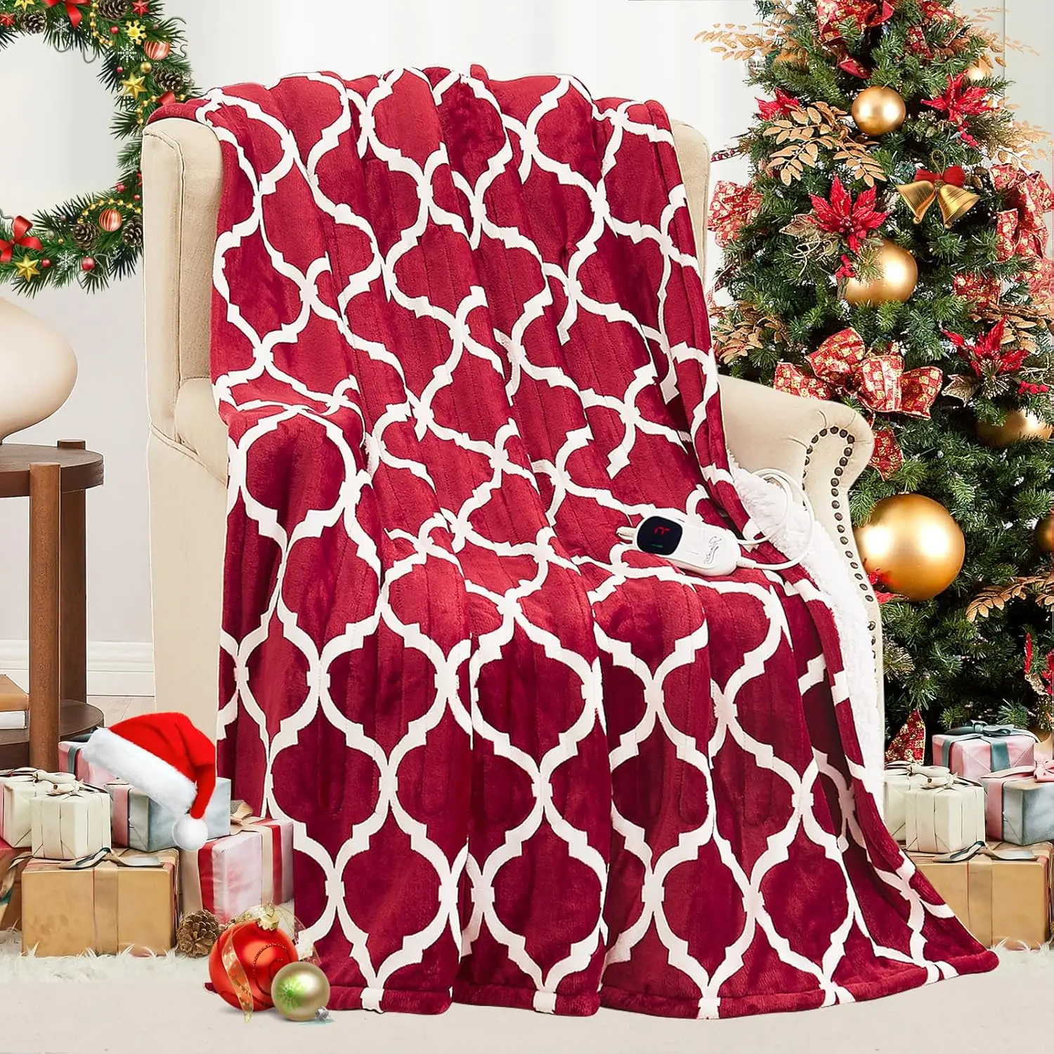 

Electric Heated Throw Blanket - 50x60 Inches, 10 Heat Levels, Auto Shut-Off, Soft Flannel, ETL Certified for Home Warmth