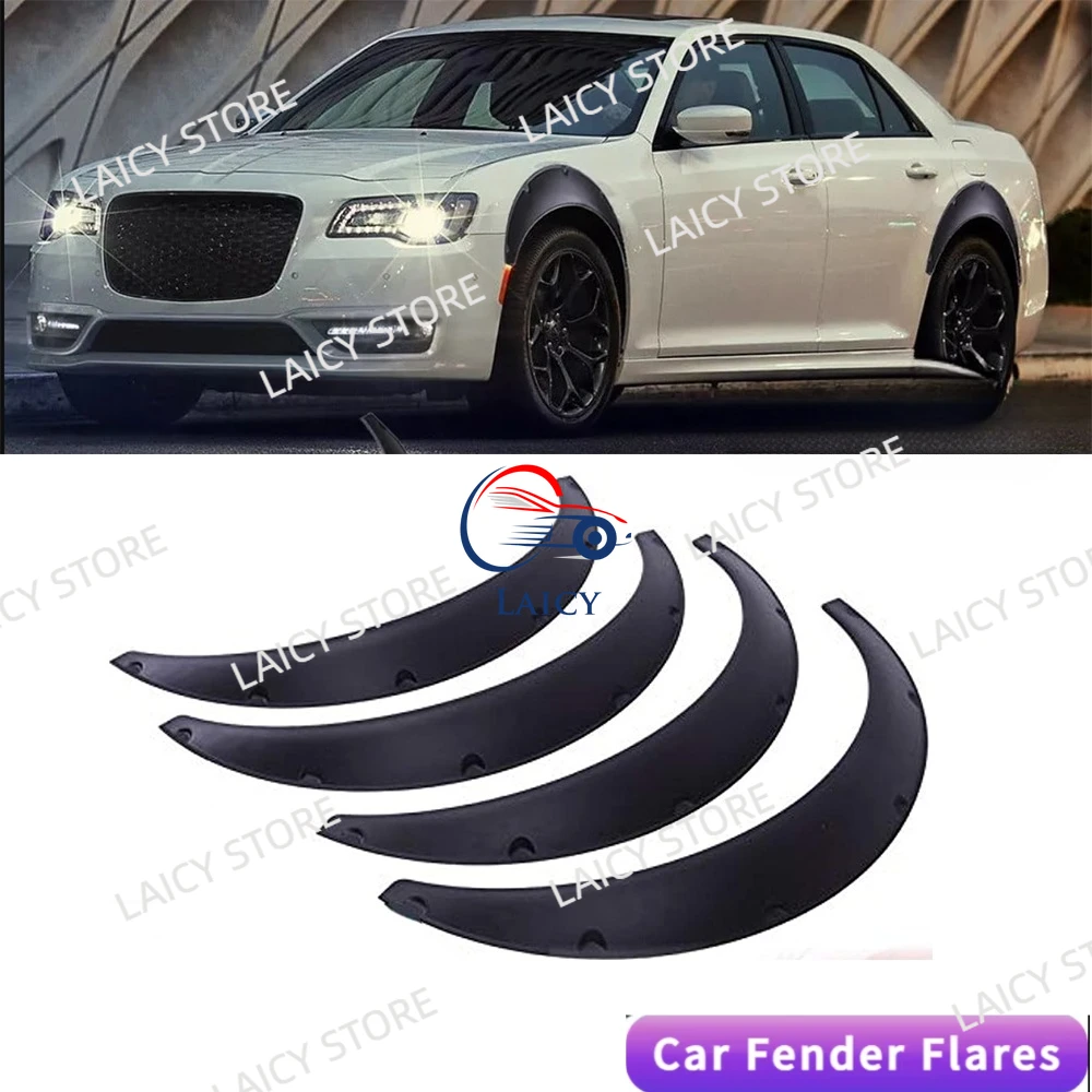 

For C-hrysler 300 300C 2006-21 Car Fender Flares Mudguard Wheel Cover Protect Mudguards Mud Splash Guards Black Car Accessories