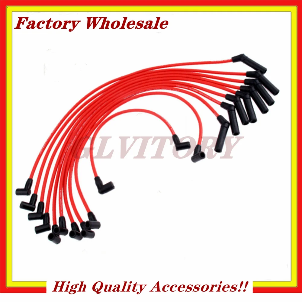 

10 шт., 9 мм, набор кабелей для свечей зажигания для Ford MUSTANG F-150 5.0L 5.8L V8 SBF 302W 302 WINDSOR M12259R301, новый