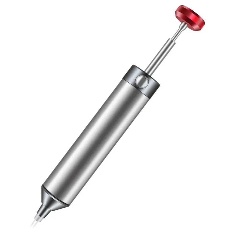 Solder Sucker Device, Solder Sucker Tool No Clog, Desoldering Pump, Manual Solder Remover, Heat Resistan Silicone Sucking Nozzle