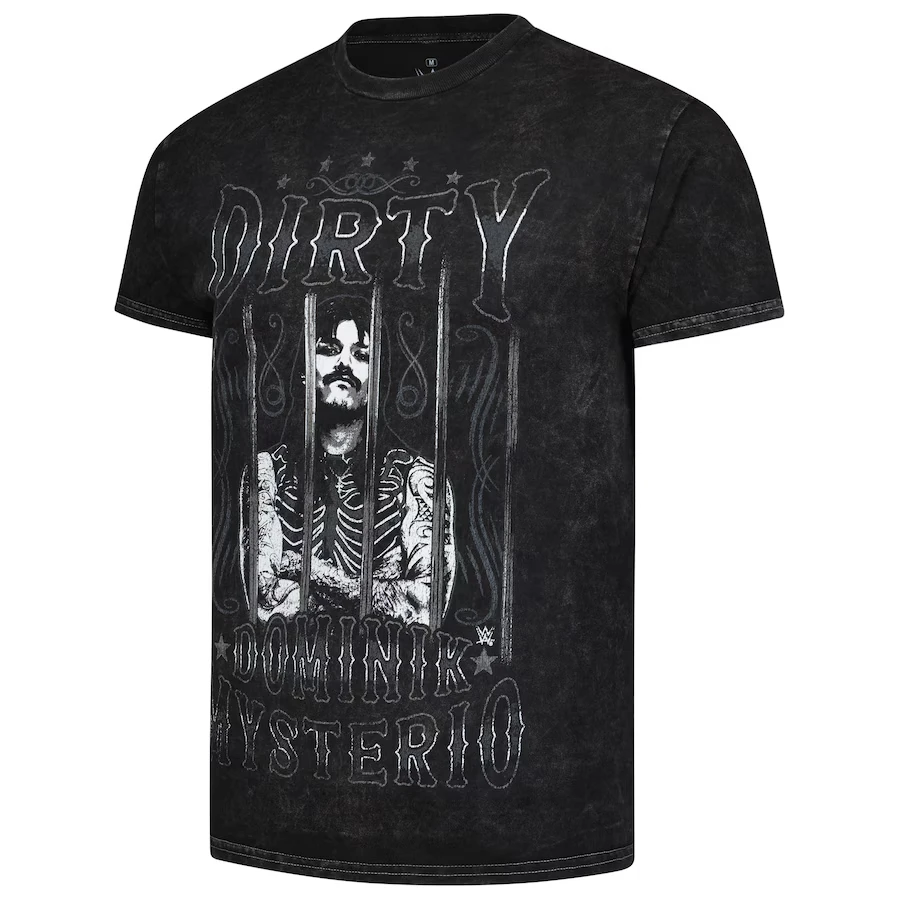 

Men's Black Dominik Mysterio Dirty Dom Behind Bars T-Shirts Are Simple Fashionable Young And Loose Suitable For Daily Leisure