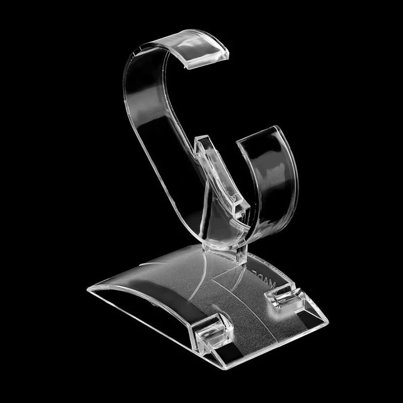 1Pcs Transparent C-shaped Watch Stents ABS Luxury Watch Bracelet Jewelry Bangle Display Stand Holder