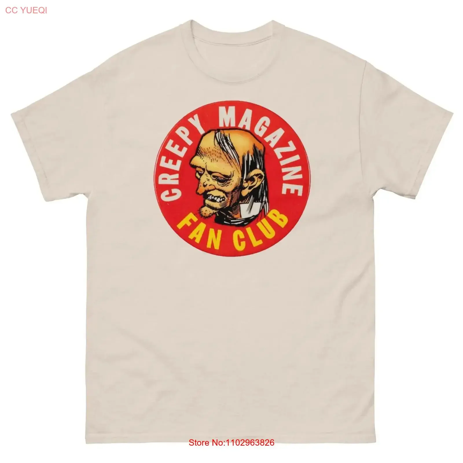 Camiseta Vintage de Club de Fans de Revistas de Terror, con Gráfico Lavado y Elástico, Diseño Retro de Cabeza de Monstruo y Libro Espeluznante, Idea para Nerds de Libros