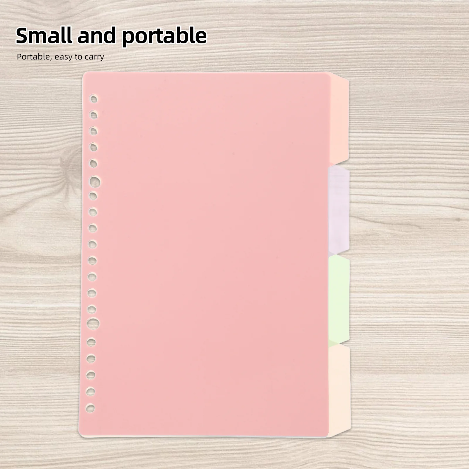 4 قطعة Pp مقسم أوراق الباستيل الموثق فواصل وردي فاتح متعدد جيب مجلد مرنة دفتر إدراج لمكتب المدرسة دوامة