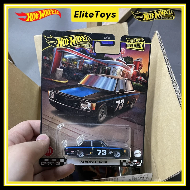 

Оригинальные литые автомобили Hot Wheels Premium Boulevard 73 VOLVO 142 GL, коллекционная 1:64, литая под давлением модель автомобиля, игрушки из сплава, подарки
