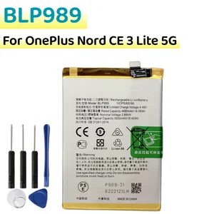 Bilashmart High Quality BLP989 Replacement Battery Oneplus Nord CE 3 Lite 5G 4880mAh/5000mAh Mobile Phone Battery+Free Tools
