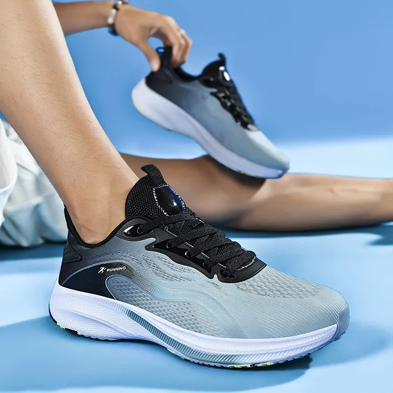 Hot Selling Men\'s Sports Shoes in Europe America Mesh Breathable Men\'s Running Shoes Fitness Training Shoes Big Size:39-48