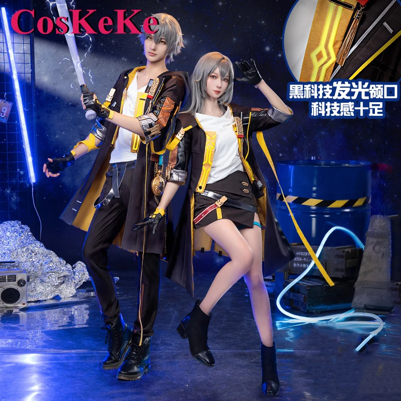 CosKeKe Trailblazer Caelus Cosplay Game Honkai: Star Rail Costume Fashion Handsome Combat Uniform Halloween Role Play Clothing