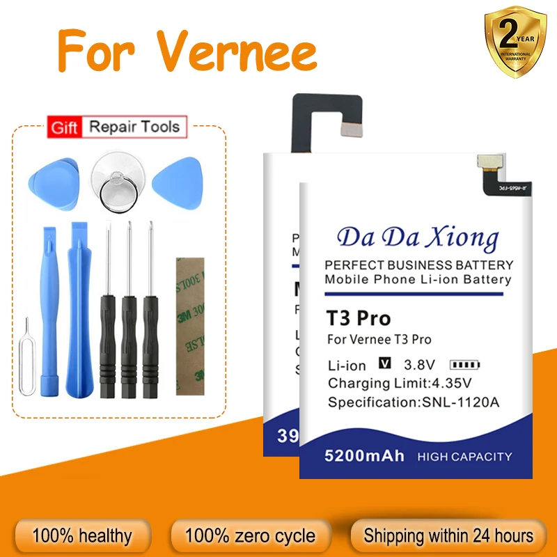 VerneeMix2 VerneeThor VerneeT3Pro VerneeM5 Replace Battery For Vernee Mix 2 Mars T3 Pro Thor E PlusApollo Lite M5 + Free Tools