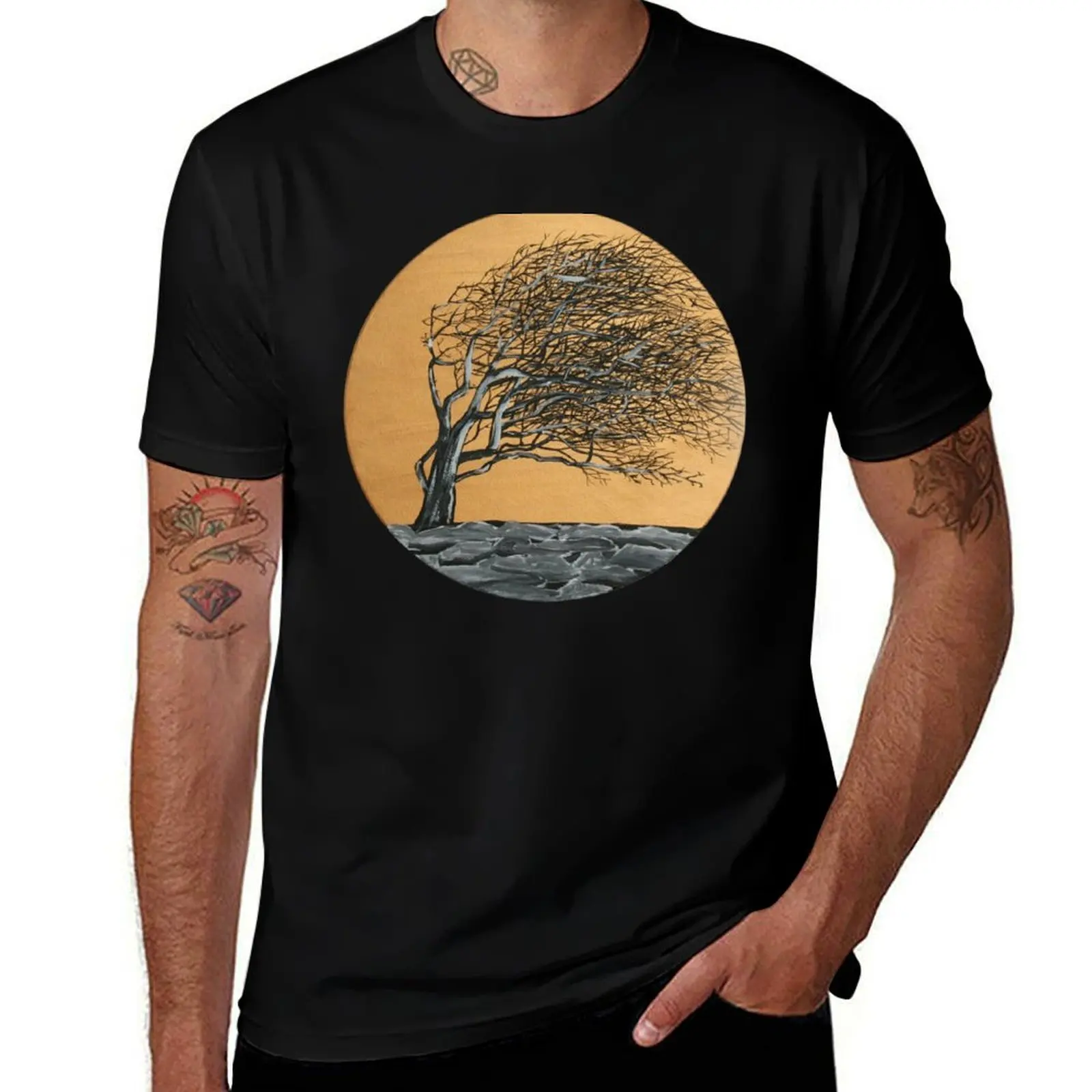 

Burren Tree T-Shirt plus size clothes basketball graphic tees Personalized t-shirt fruit of the loom mens t shirts