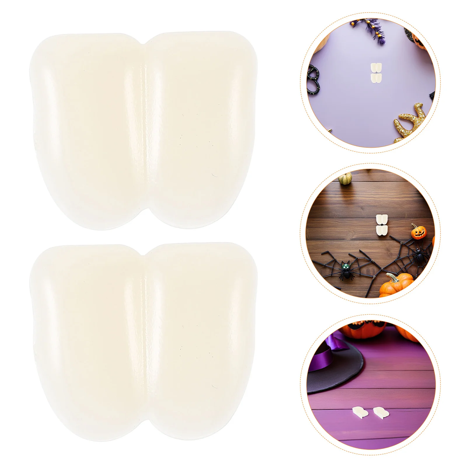 5 pezzi di oggetti di scena per conigli: Buck Accessori per feste di Halloween per adulti Cosplay Photo Booth Riutilizzabili Grandi denti finti Spaventosi Buck