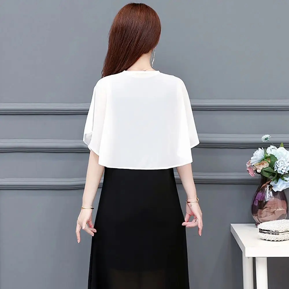 Lace Thin Jacket Multicolor Chiffon Shawl Breathable Short Tulle Shawl Women Tops Summer