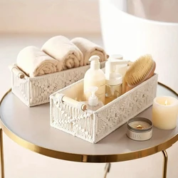 Storage Basket Boho Decor Baskets for Organizing Woven Decorative Basket for Countertop Toilet Paper Basket for Toilet Tank