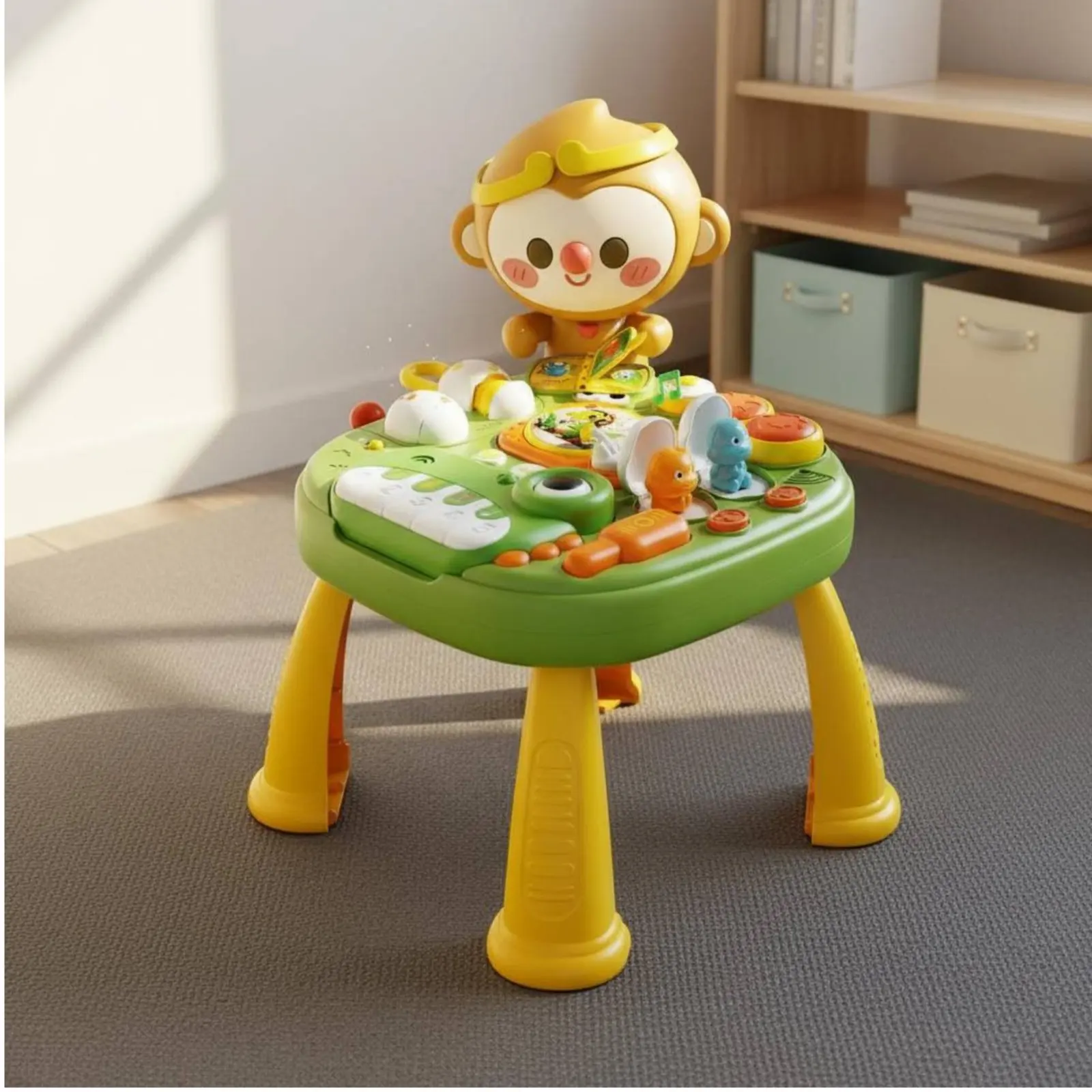 Musical Activity Table Multifunction Toddler Learning Table Interactive Baby Music Station Educational Kids Toy Busy Board