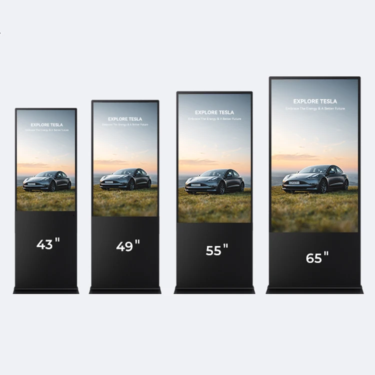 49 Inch High Brightness Indoor Advertising LCD Digital Menu Display Floor Standing for Elevators and Airports
