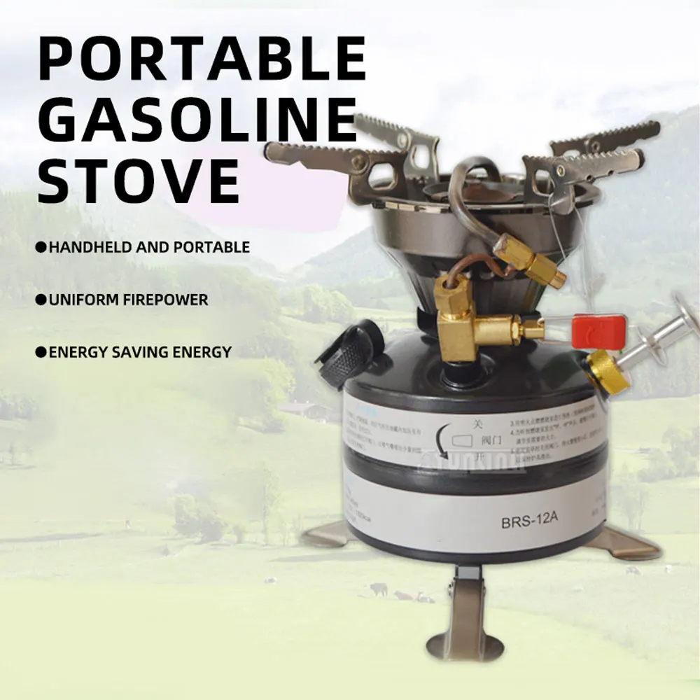 BRS-12A All-in-One Portable Stove, Diesel and Alcohol Burner, Outdoor Cooking and Picnic Stove, Portable Fuel Stove