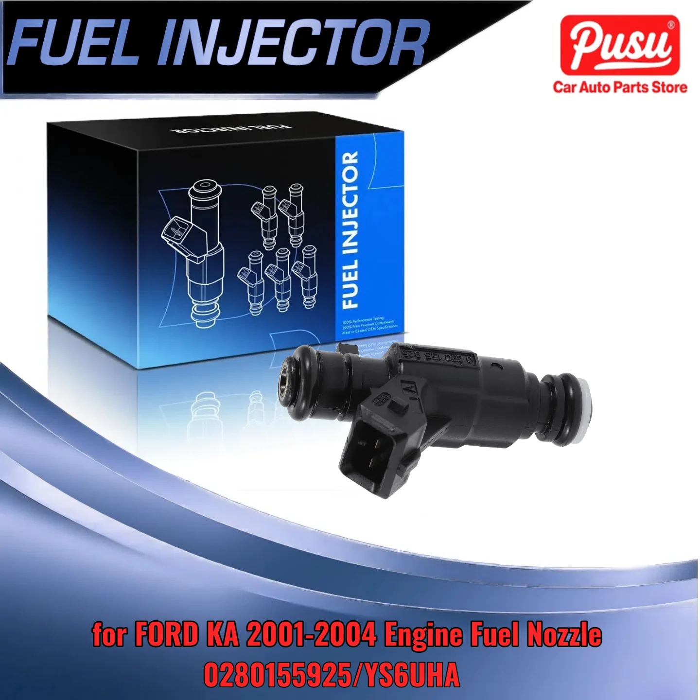 

Fuel Injector for Ford Ka 2001 to 2004 Compatible with OEM Numbers 0280155925 YS6UHA Engine Fuel Nozzle